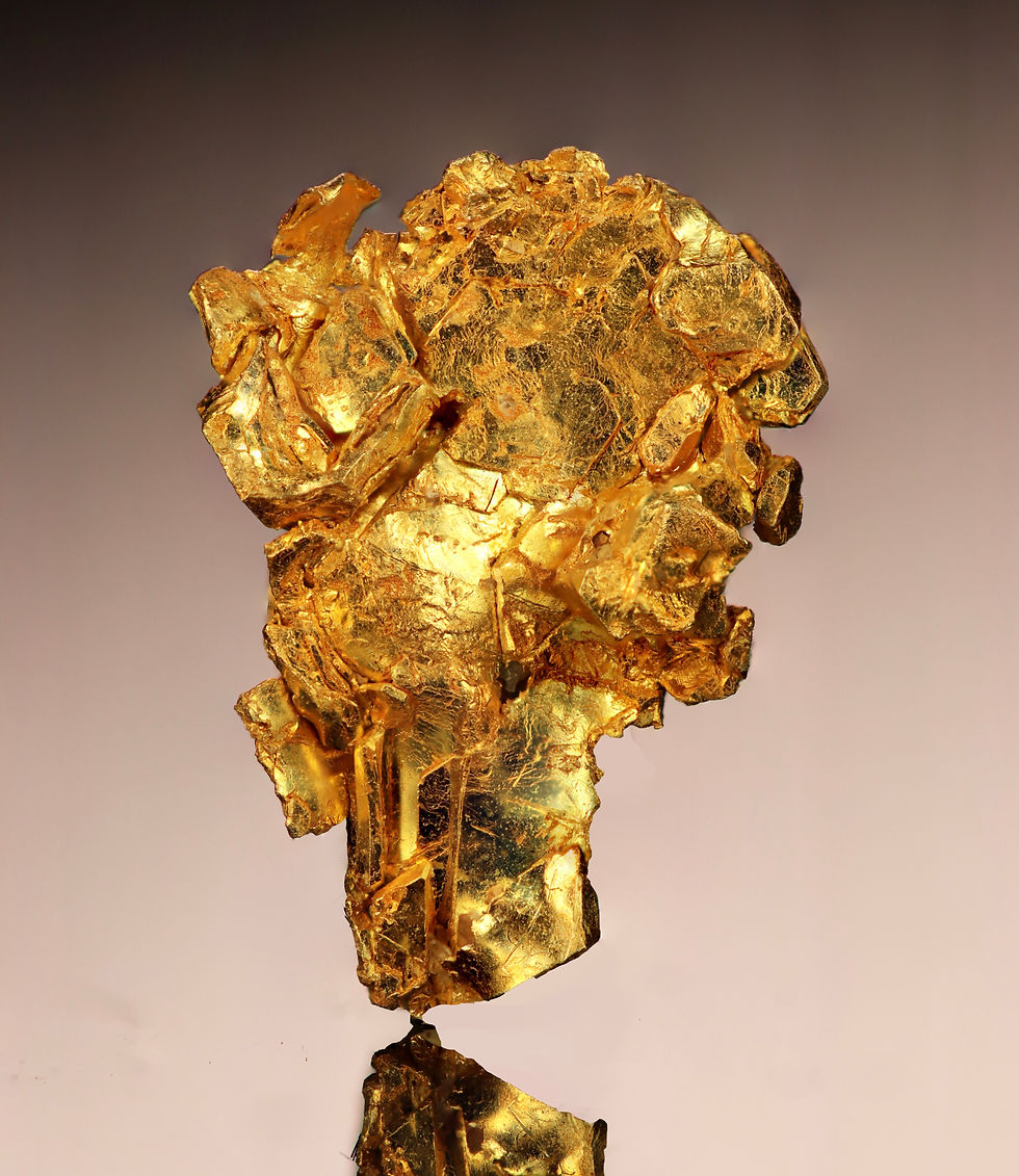 Thumbnail: Crystal Native Gold from Round Mountain Mine Nye County, Nevada