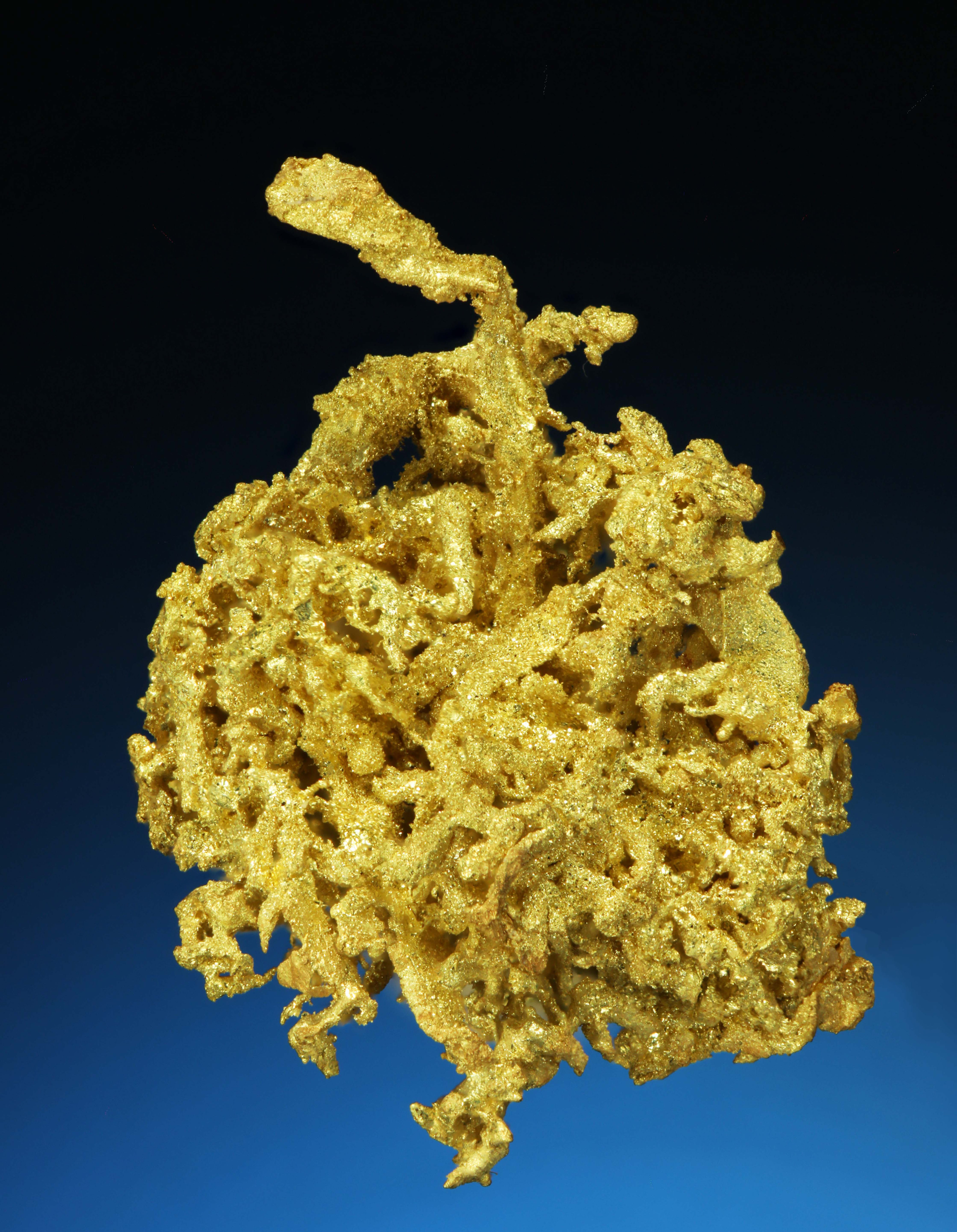 Wire Gold Cluster - Belshazzar Mine, Quartzburg Mining, Boise County, Idaho