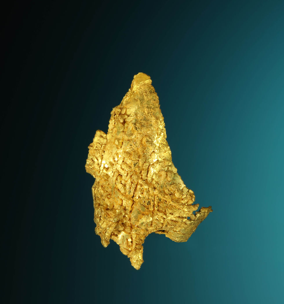 Thumbnail: Lustrous Leaf Gold Crystal - Round Mountain Mine, Nye County, Nevada, USA