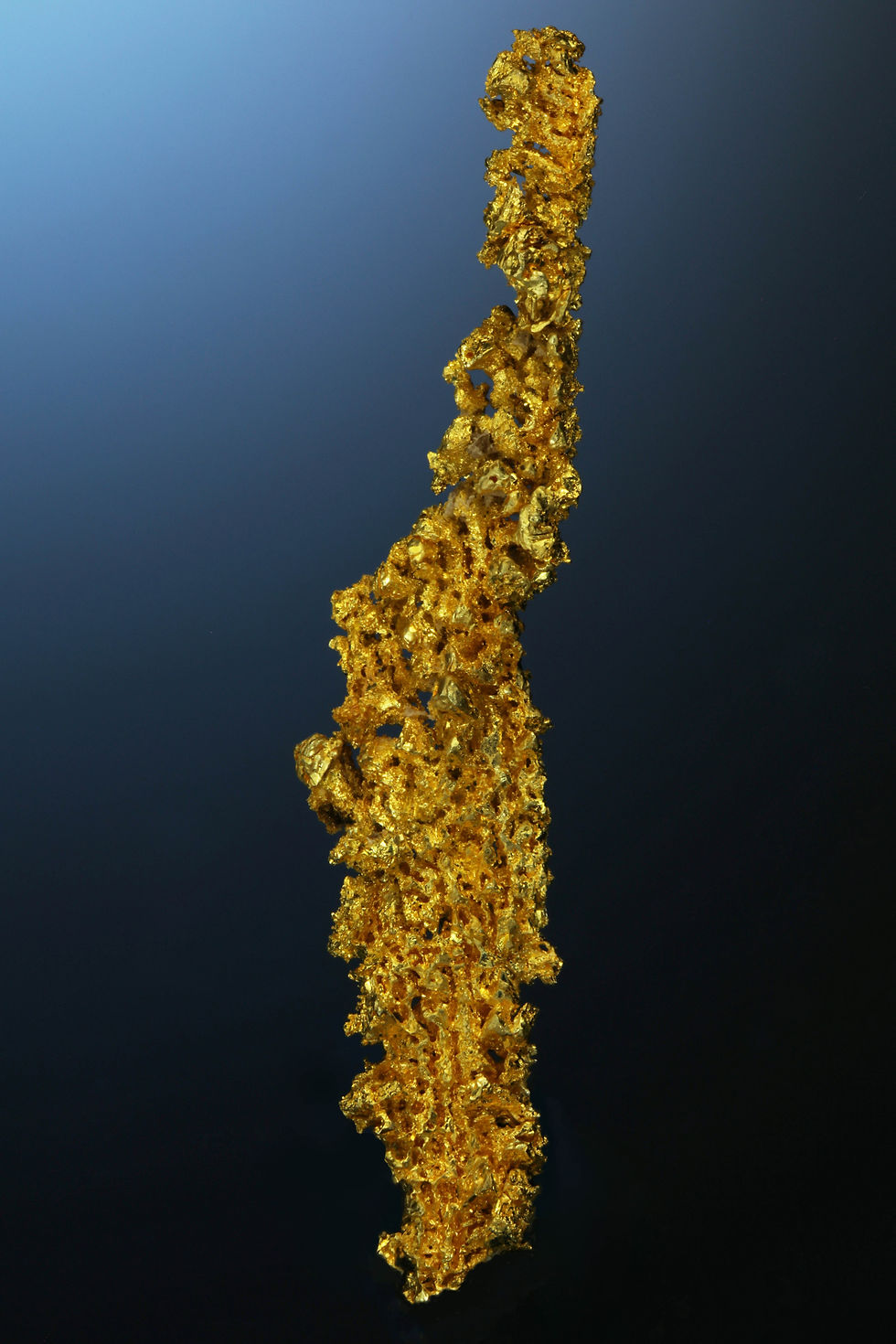 Thumbnail: Elongated Gold Crystal - Round Mountain Mine, Nye County, Nevada