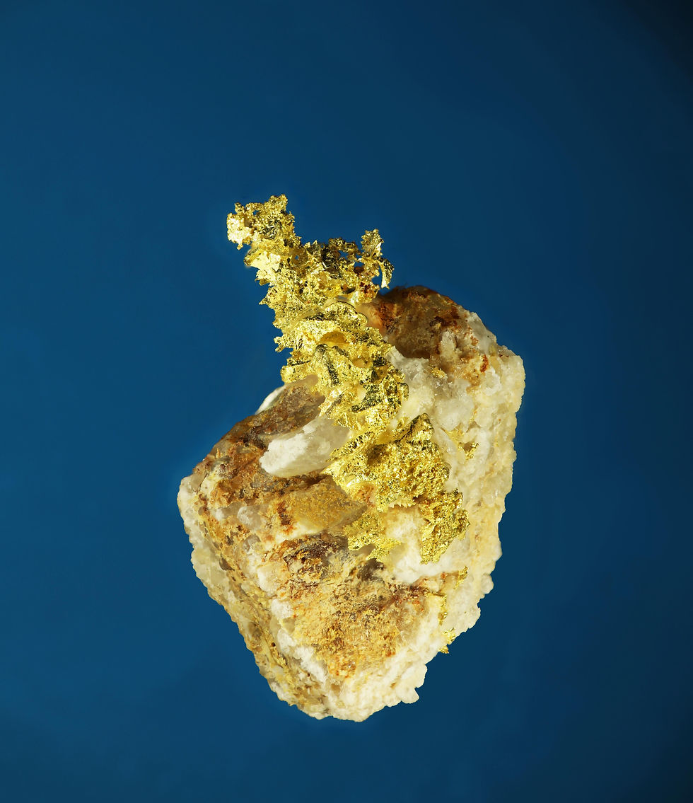 Thumbnail: Gold on Quartz - Eagles Nest Mine, Placer County, California