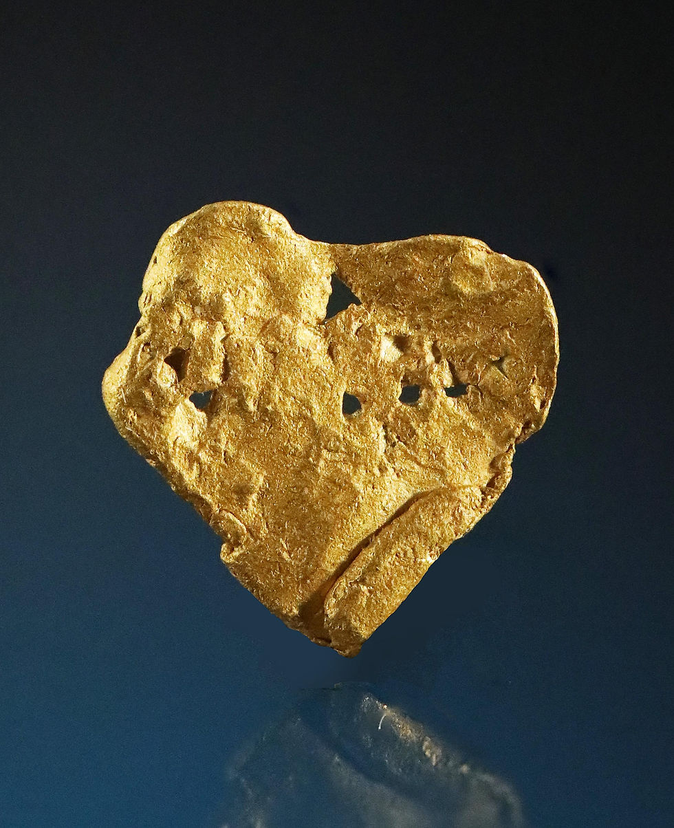 Thumbnail: Gold Nugget Heart from Bonanza Creek - Yukon, Canada