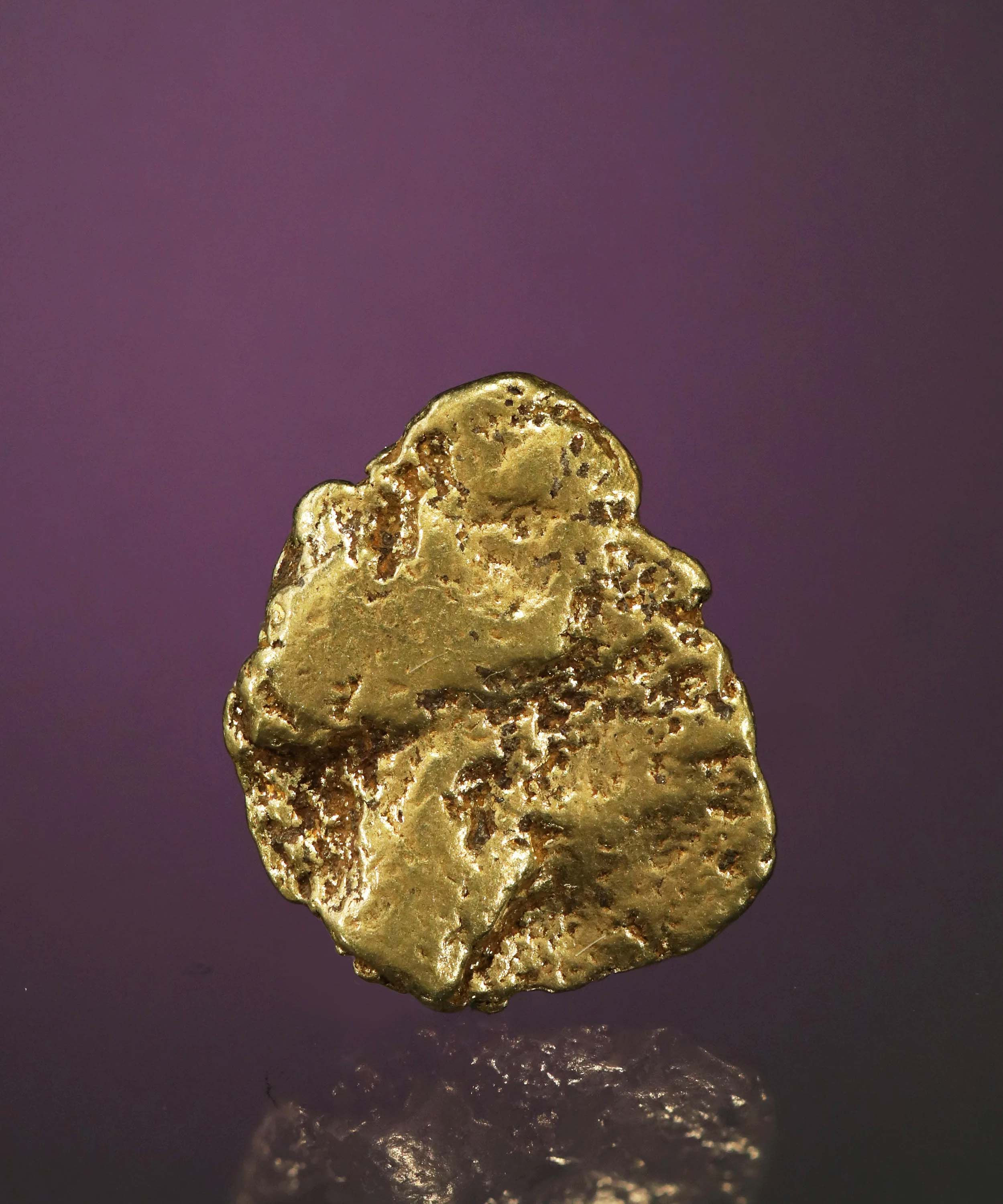 Leaf Gold nugget - Poker Creek, Fortymile Mining District, Alaska
