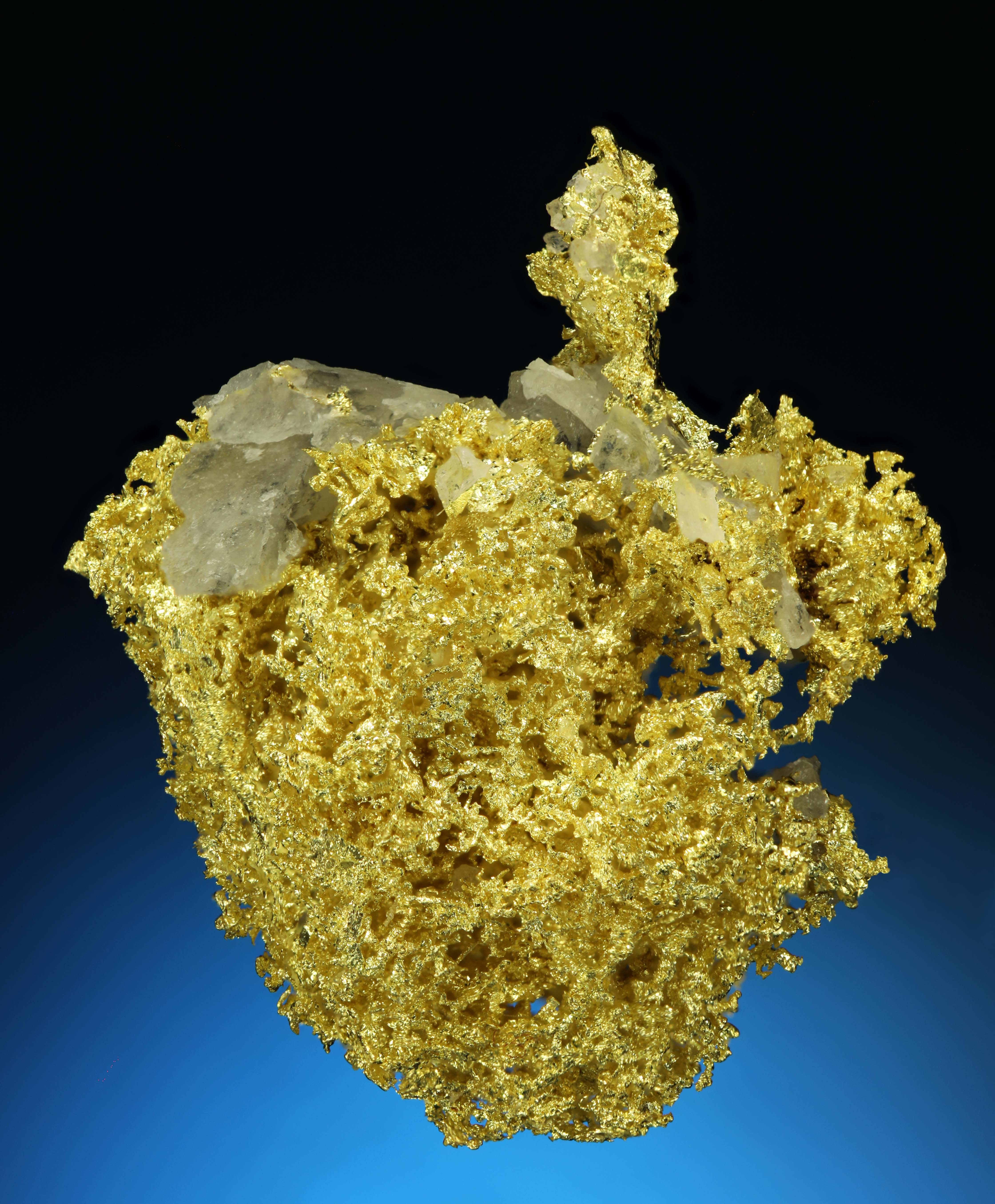 Wire Gold Cluster - Belshazzar Mine, Quartzburg District, Boise County, Idaho