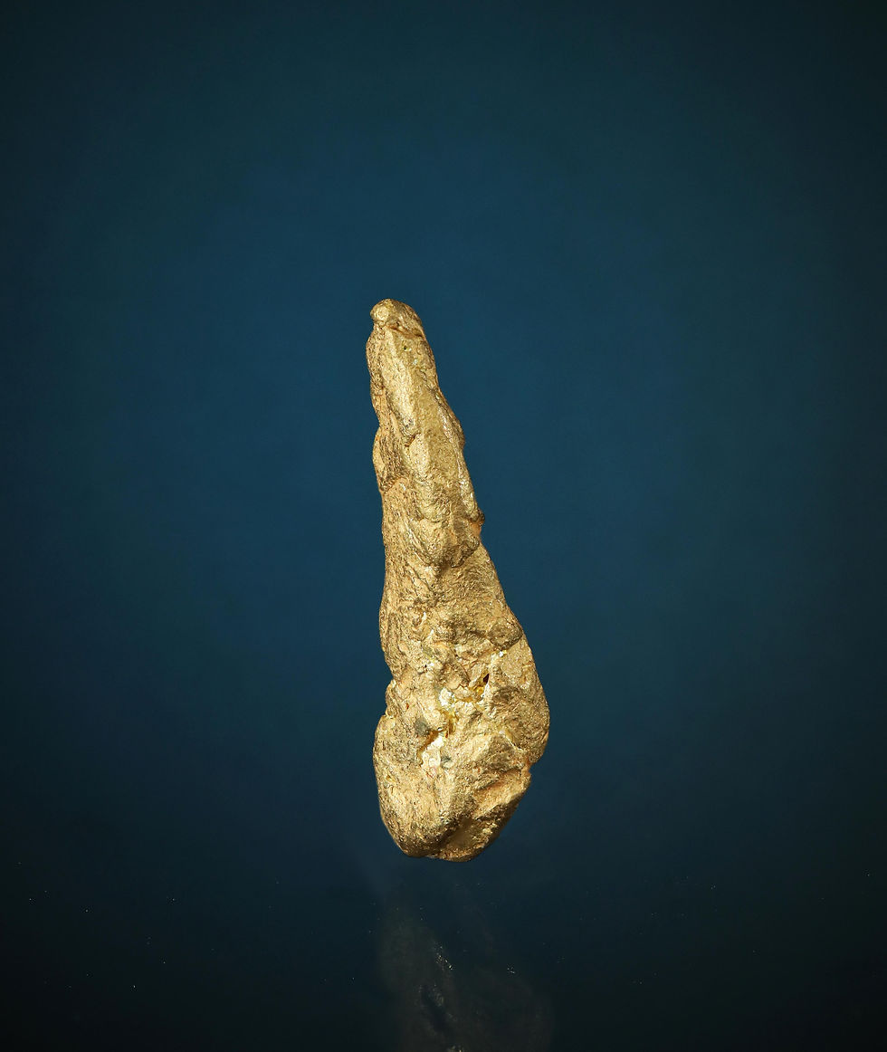 Thumbnail: Native Gold Nugget (Teardrop Nugget) - Dublin Gulch, Mayo District Canada