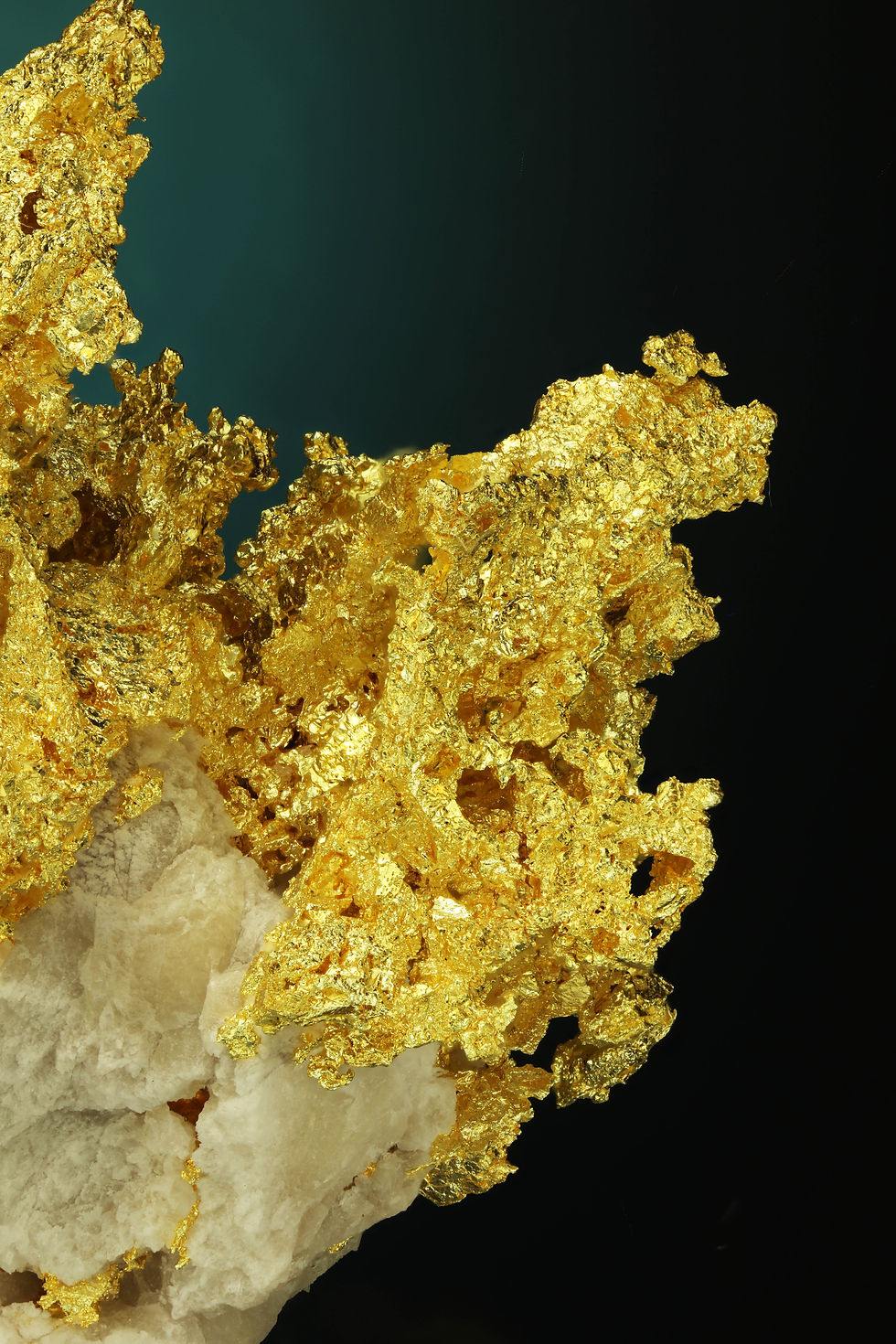 Thumbnail: Crystallized Gold Epimorph - Agua Fria, Mariposa, California