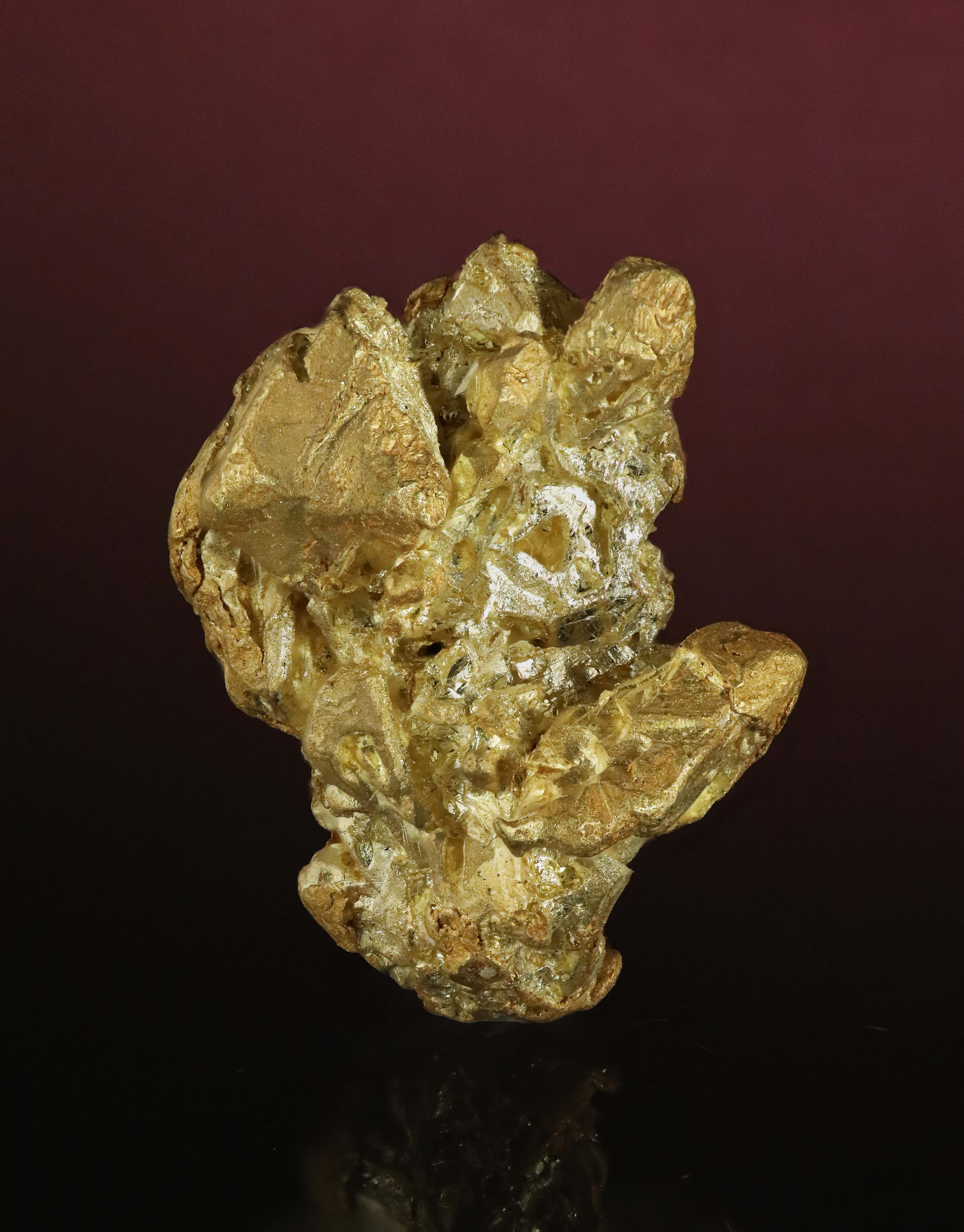 Spinel Twin Crystallized Gold Octahedron - Dublin Gulch, Mayo District, Canada