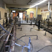 Indoor heater wells and extraction piping at the Westminster project.