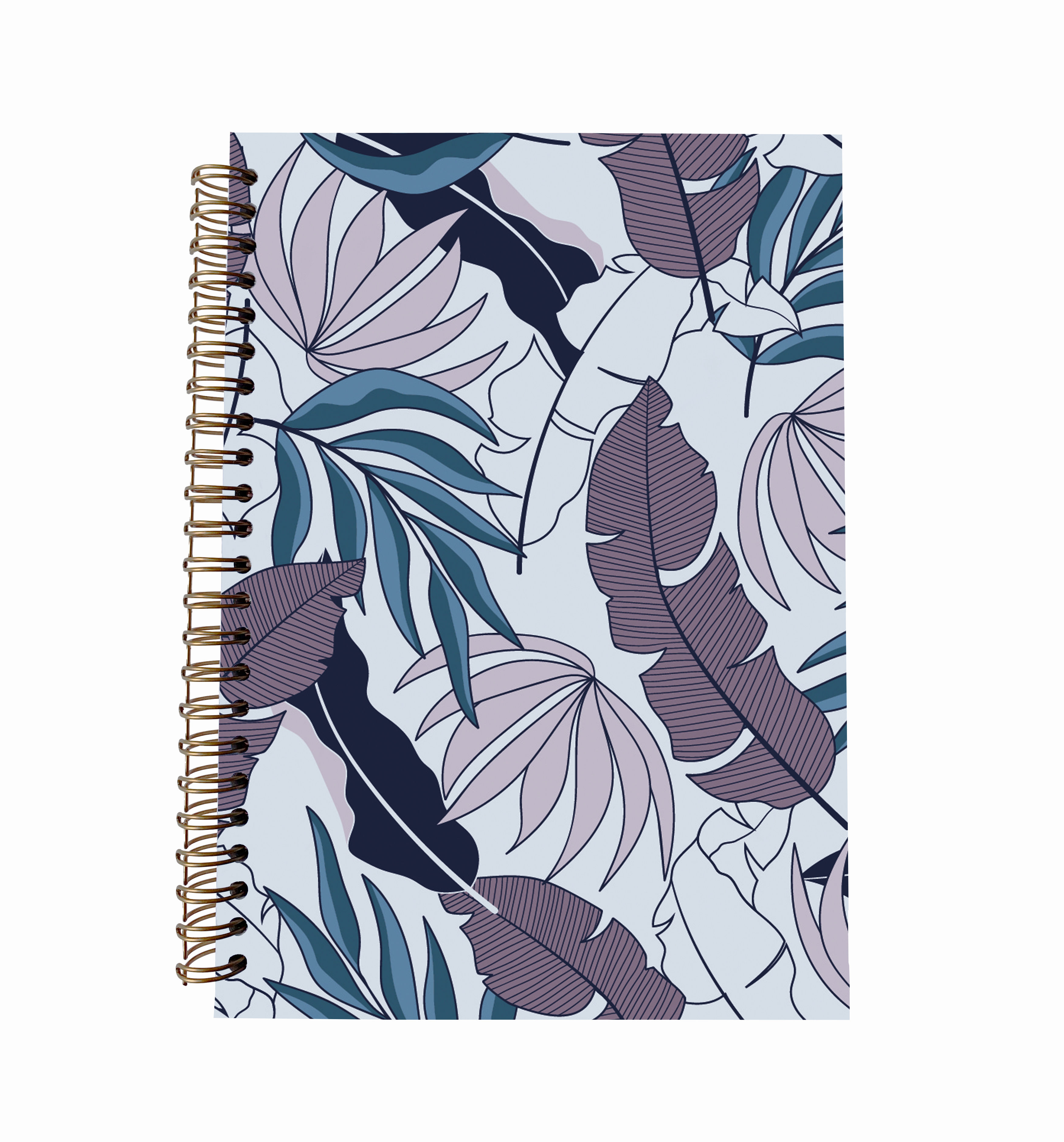 Botanical Purple And Blue Plants A5 Notebook
