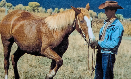 Uncle Alfred Taos NM with his horse.jpg