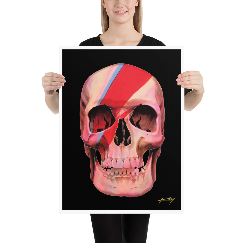 Bowie Skull Art Print