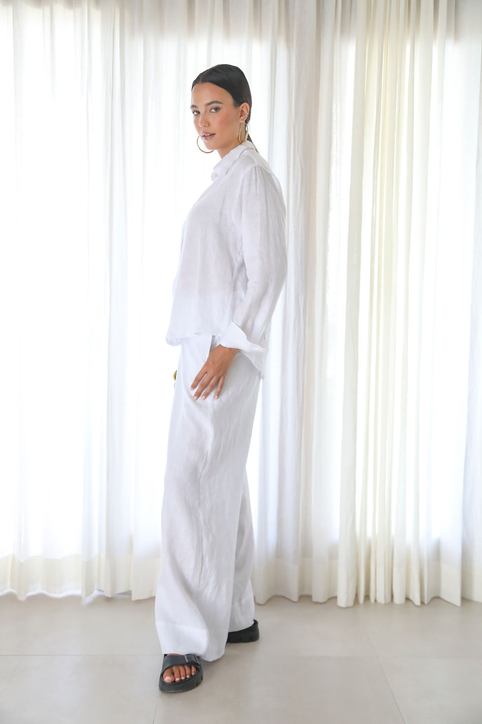 Thumbnail: Amina White Linen Shirt