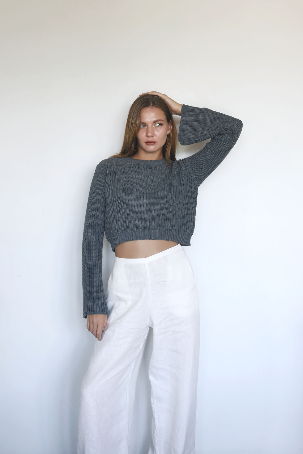 Thumbnail: Maximo Cropped Cotton Sweater