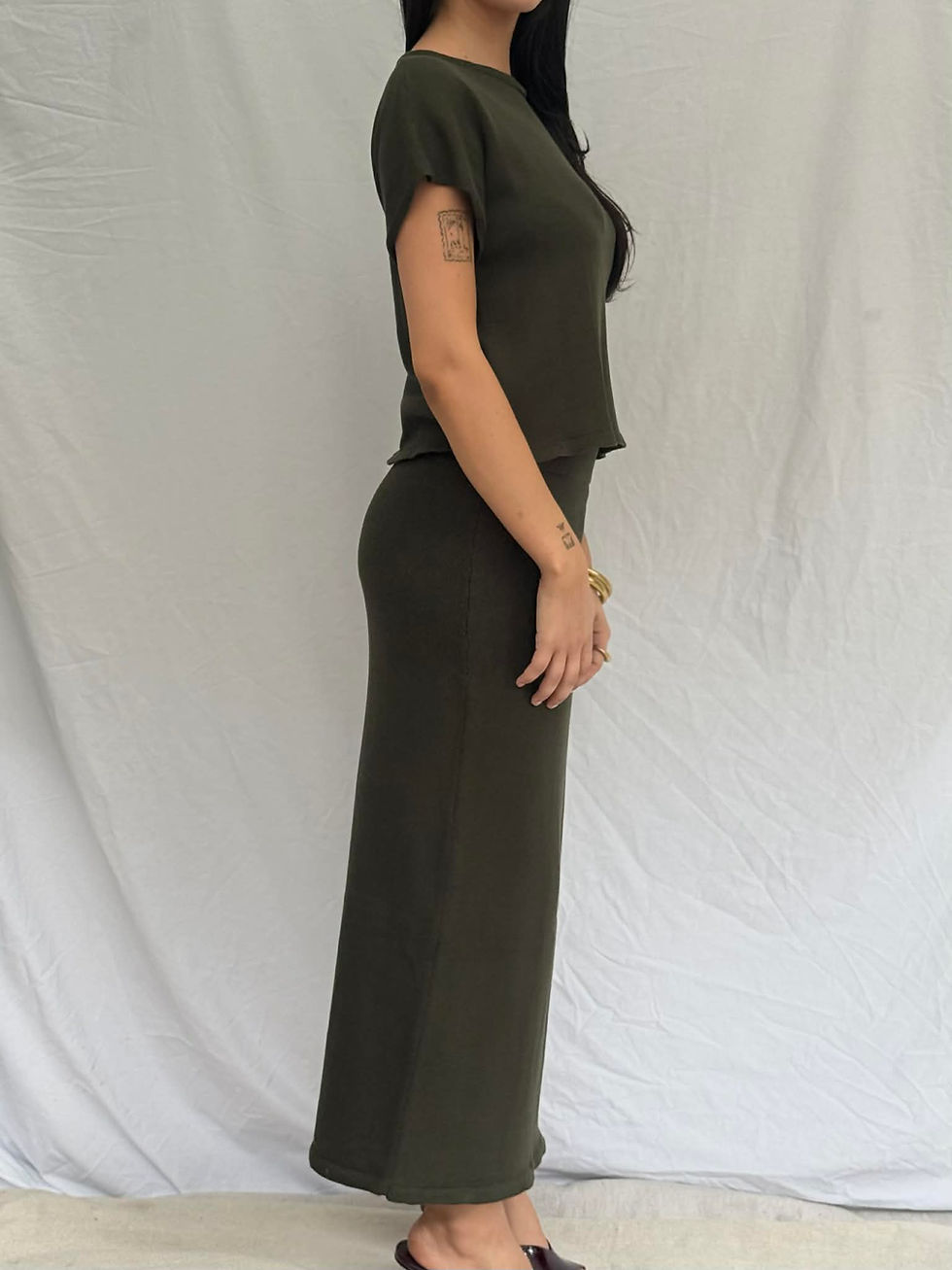 Thumbnail: Ellie Cotton Knit Elevated Tee