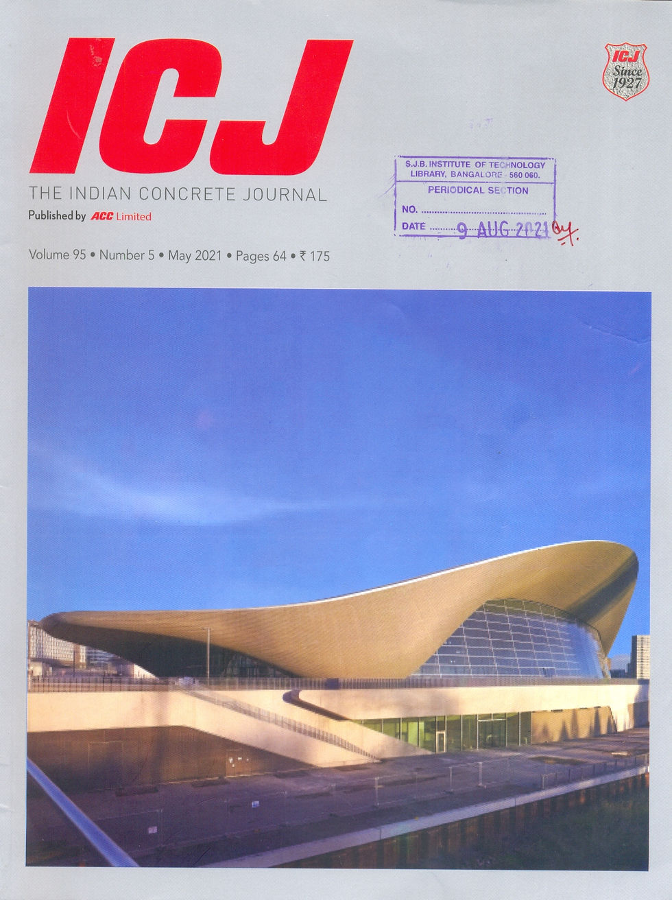 ICJ: Indian Concrete Journal: May 2021, Vol - 95, Issue - 05