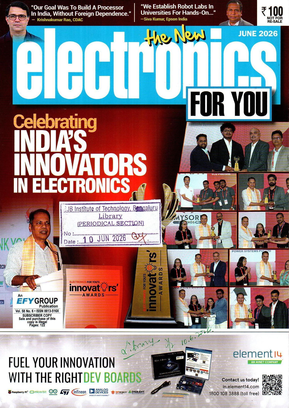 Electronics for you : Jun 2026, Vol - 58, Issue - 06