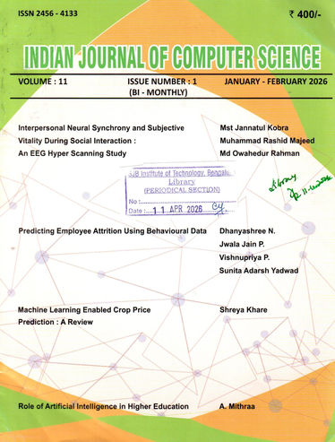 Indian Journal of Computer Science: Jan-Feb 2026, Vol - 11, Issue -01