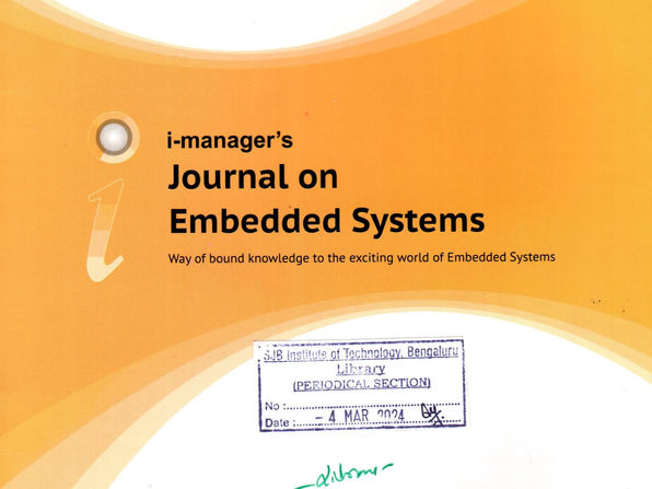 i-manager's Journal on Embedded Systems : Jul-Dec 2023, Vol - 12, Issue - 01