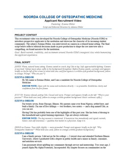 NoordaCOM Applicant Recruitment Screen Write, Page 1