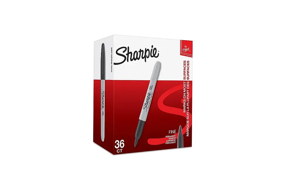 Sharpie Permanent Markers Fine Point Black 36 Count