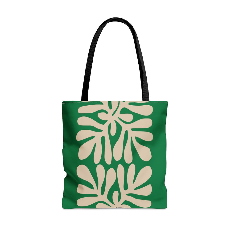 Thumbnail: Green - Beige Abstract - Tote Bag