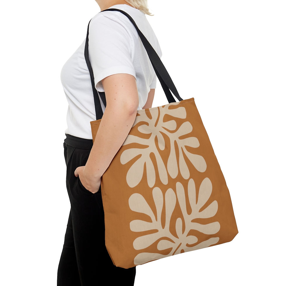 Thumbnail: Light Brown - Beige Abstract - Tote Bag