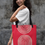Thumbnail: Beige Asbtract - Red Tote