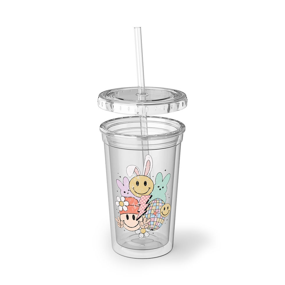 Thumbnail: Smiley Face-retro ball - Acrylic Cup