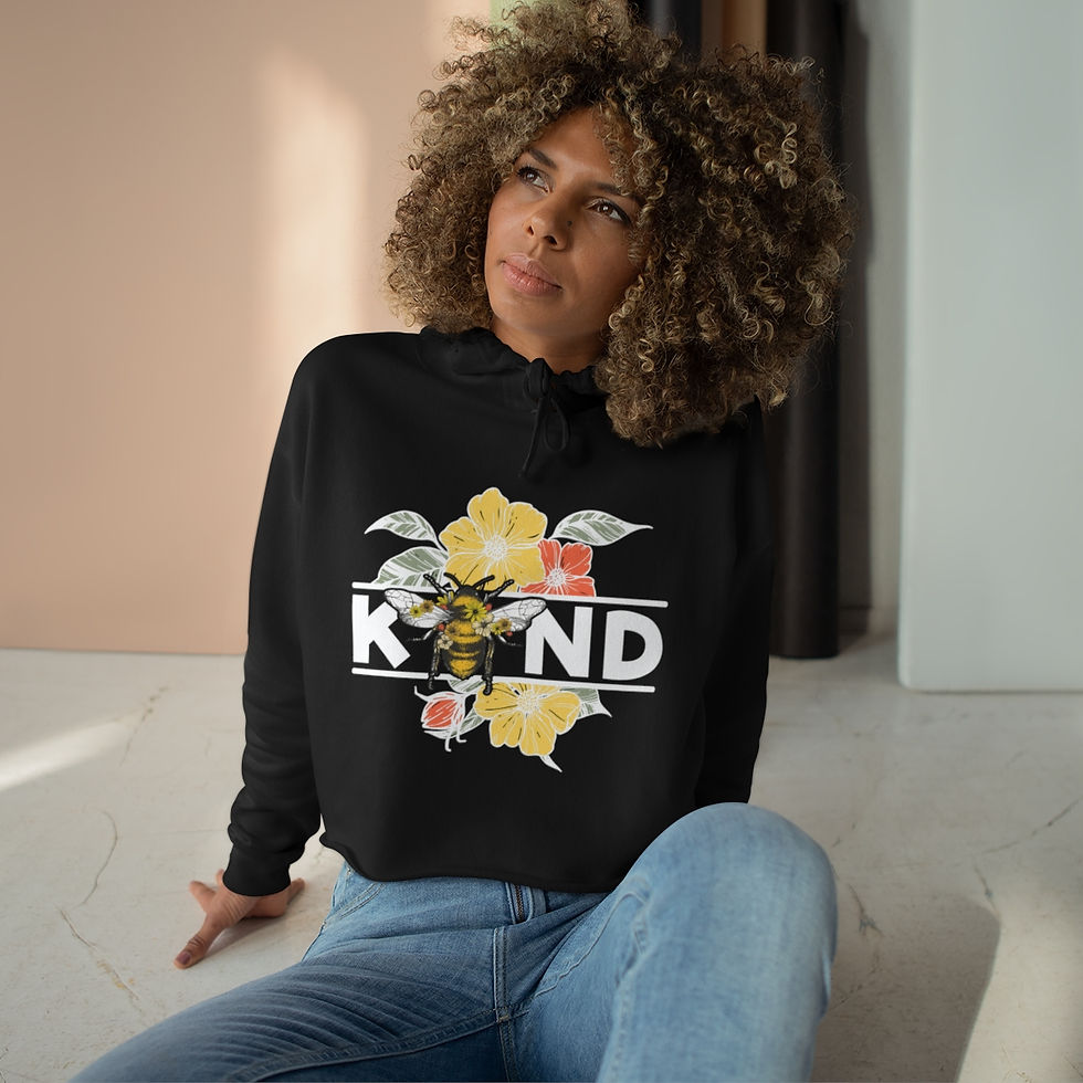 Thumbnail: BEE KIND - Crop Hoodie
