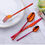 Thumbnail: 20-Piece Silverware Set Orange/Red