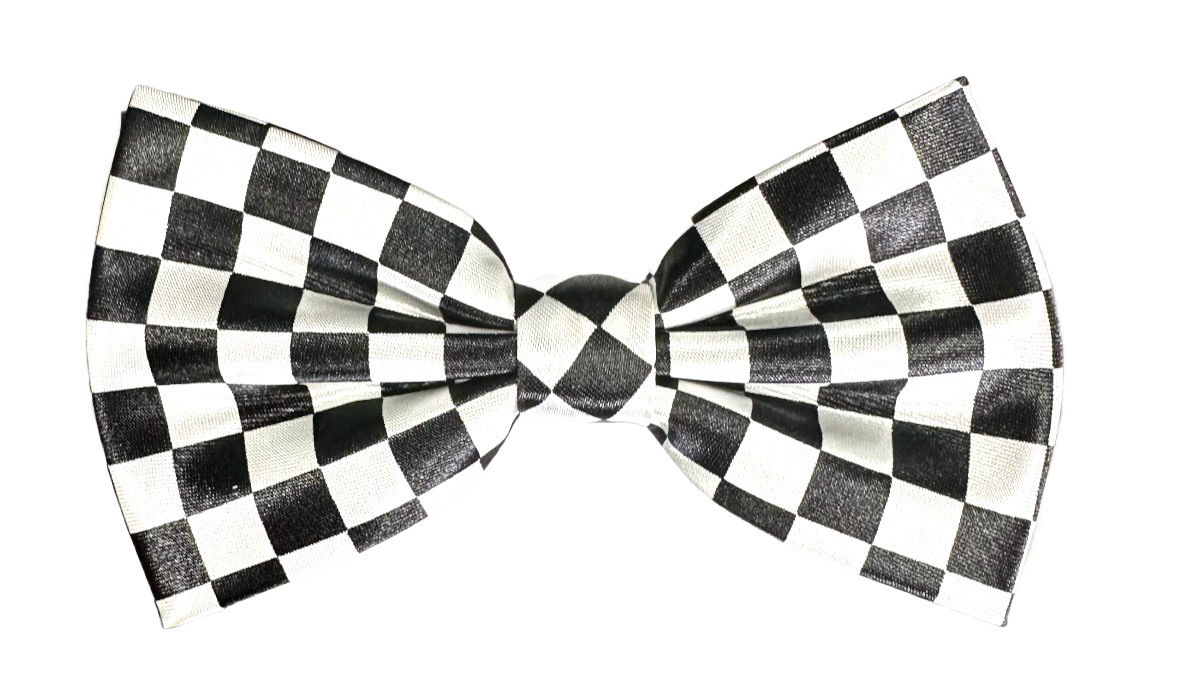 Bow Tie Black/White Checkered Adult Unisex