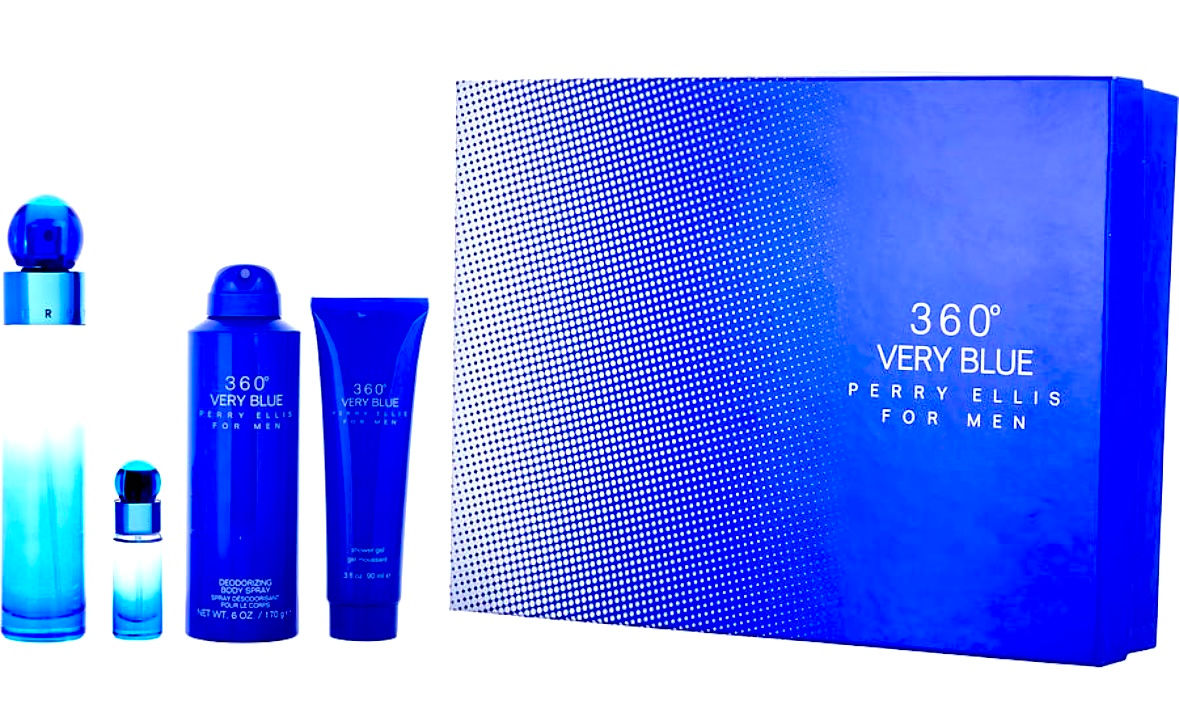 Perry Ellis 360 Very Blue 4pcs perfume set for men