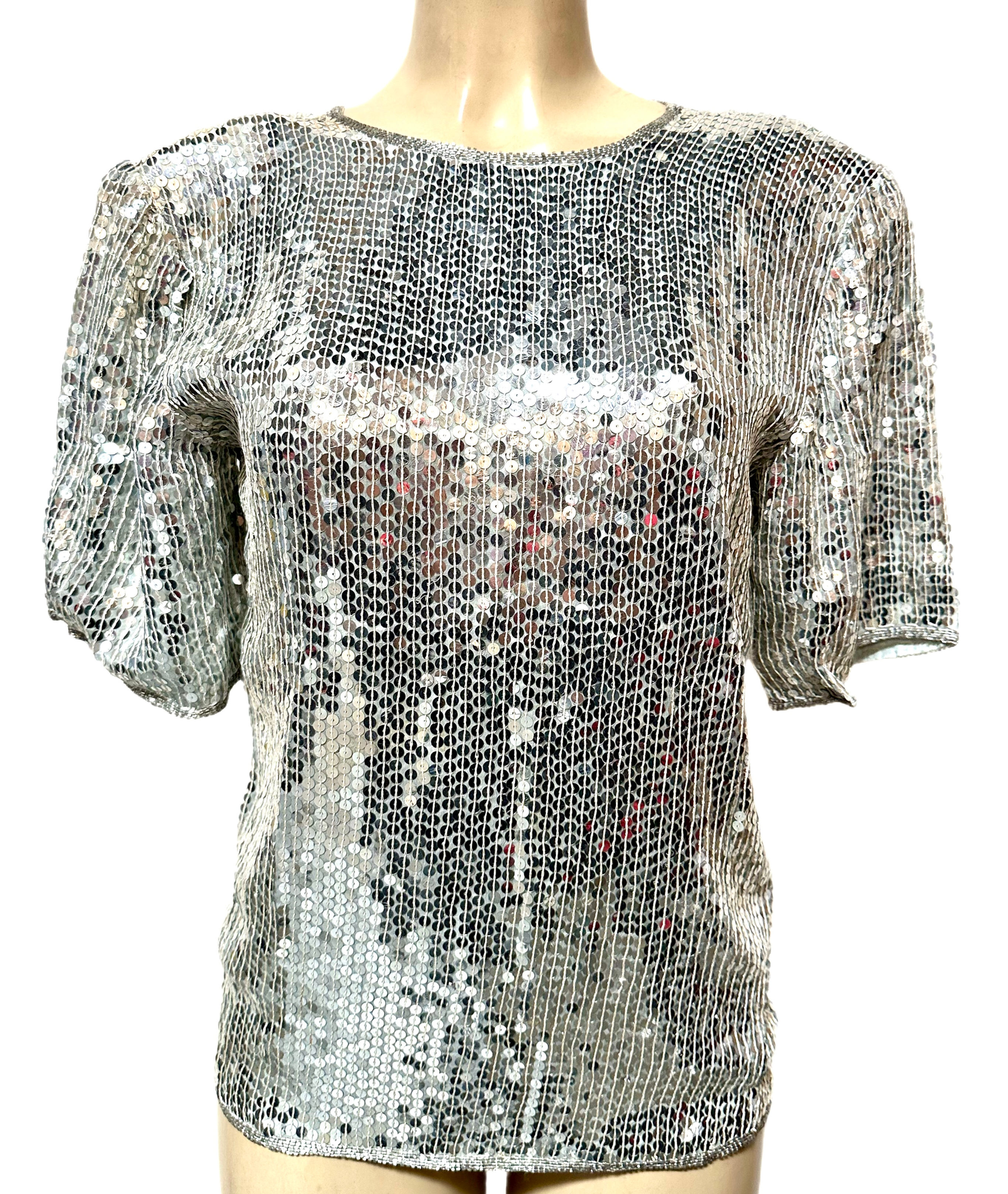 Sequin Top Silver