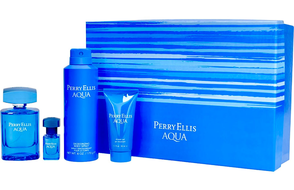 Perry Ellis Aqua 4pc perfume set for men