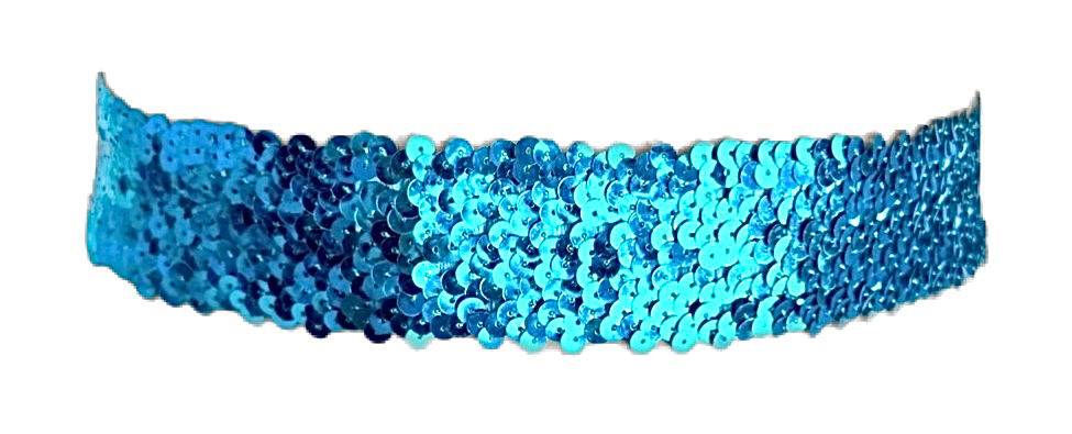 Thumbnail: Sequin Fashion Belt Turquoise (28 belts total)