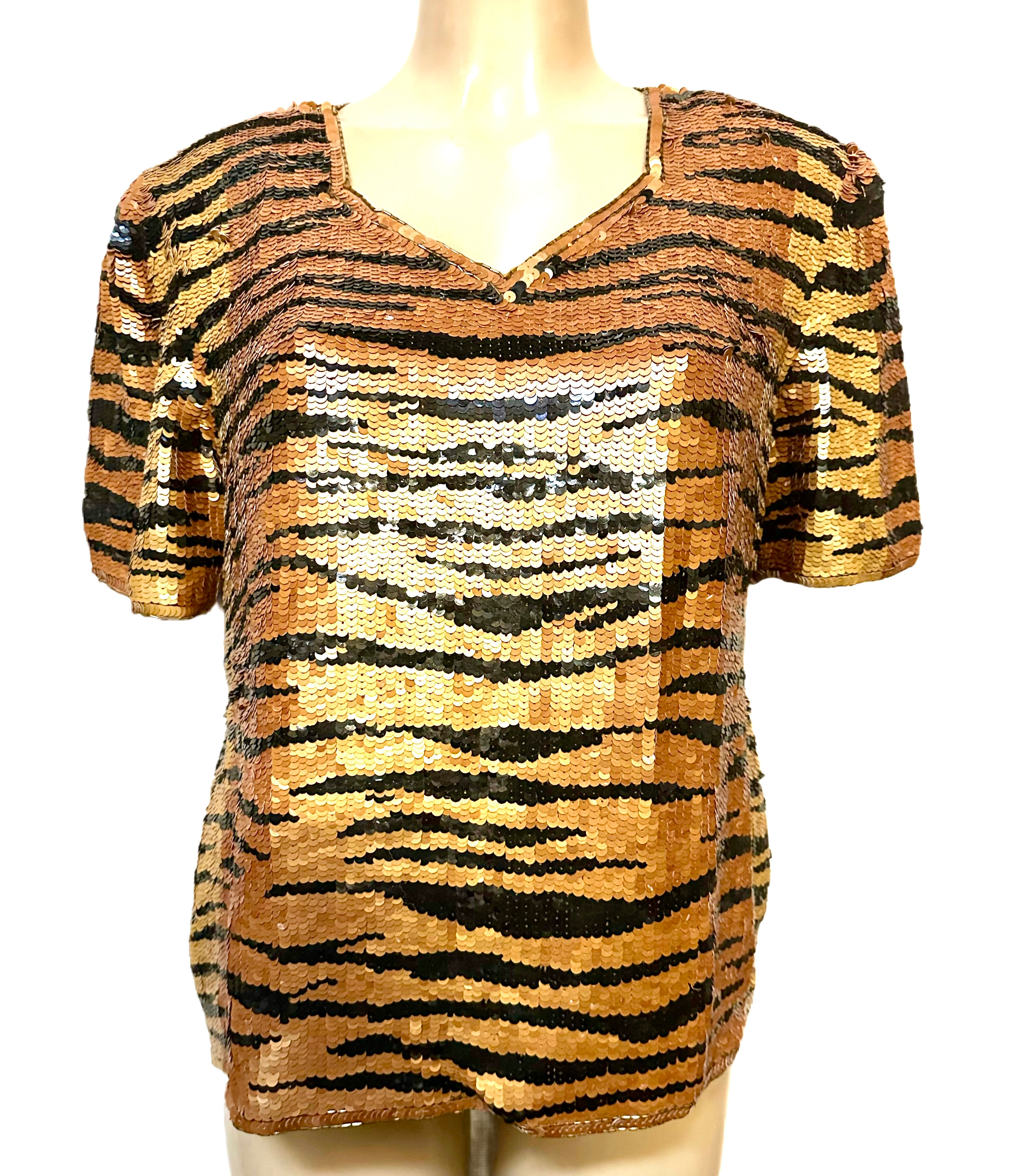 Sequin Top Tiger