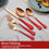 Thumbnail: 20-Piece Rose Gold and Red Silverware Set