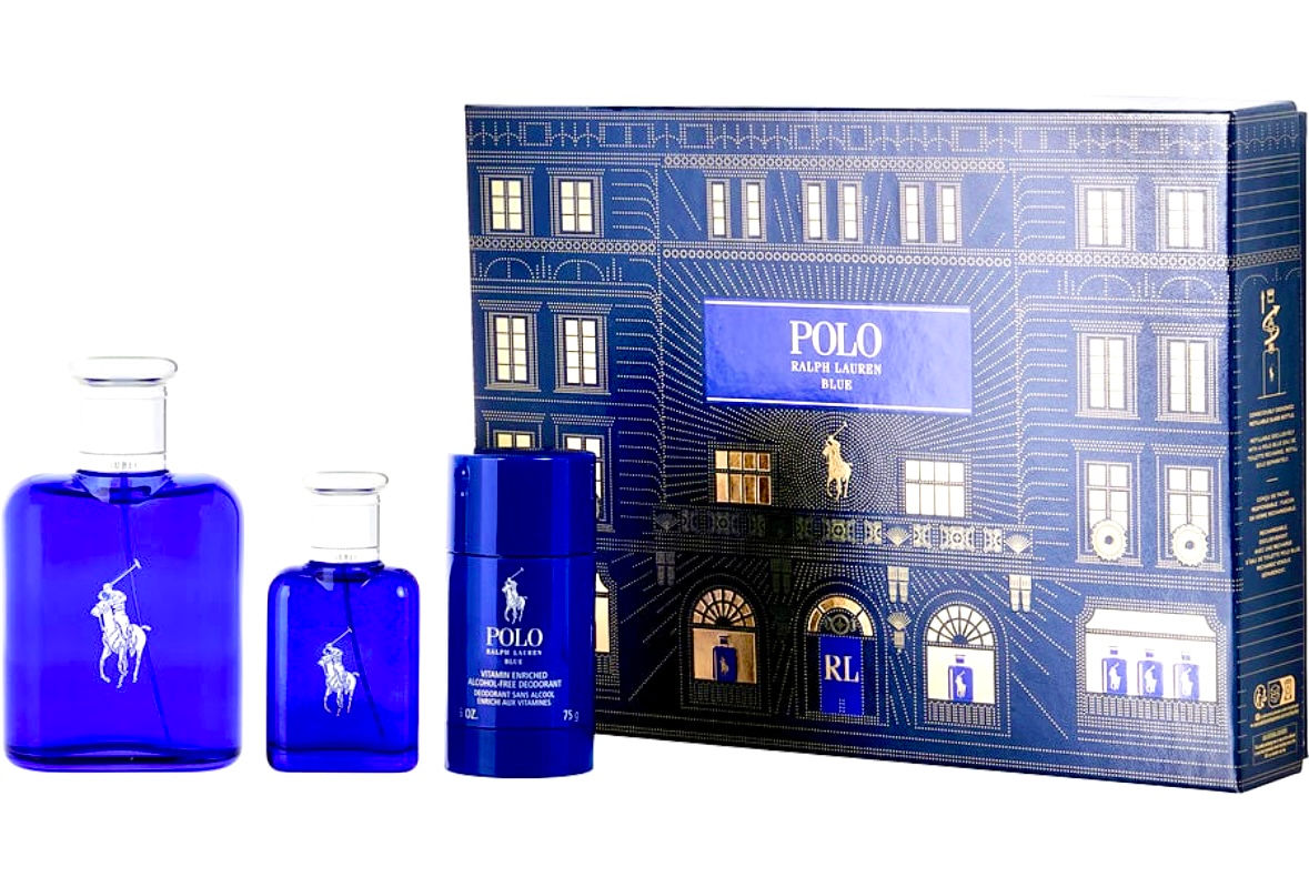 Polo Blue by Ralph Lauren 3pcs Perfume Set for men