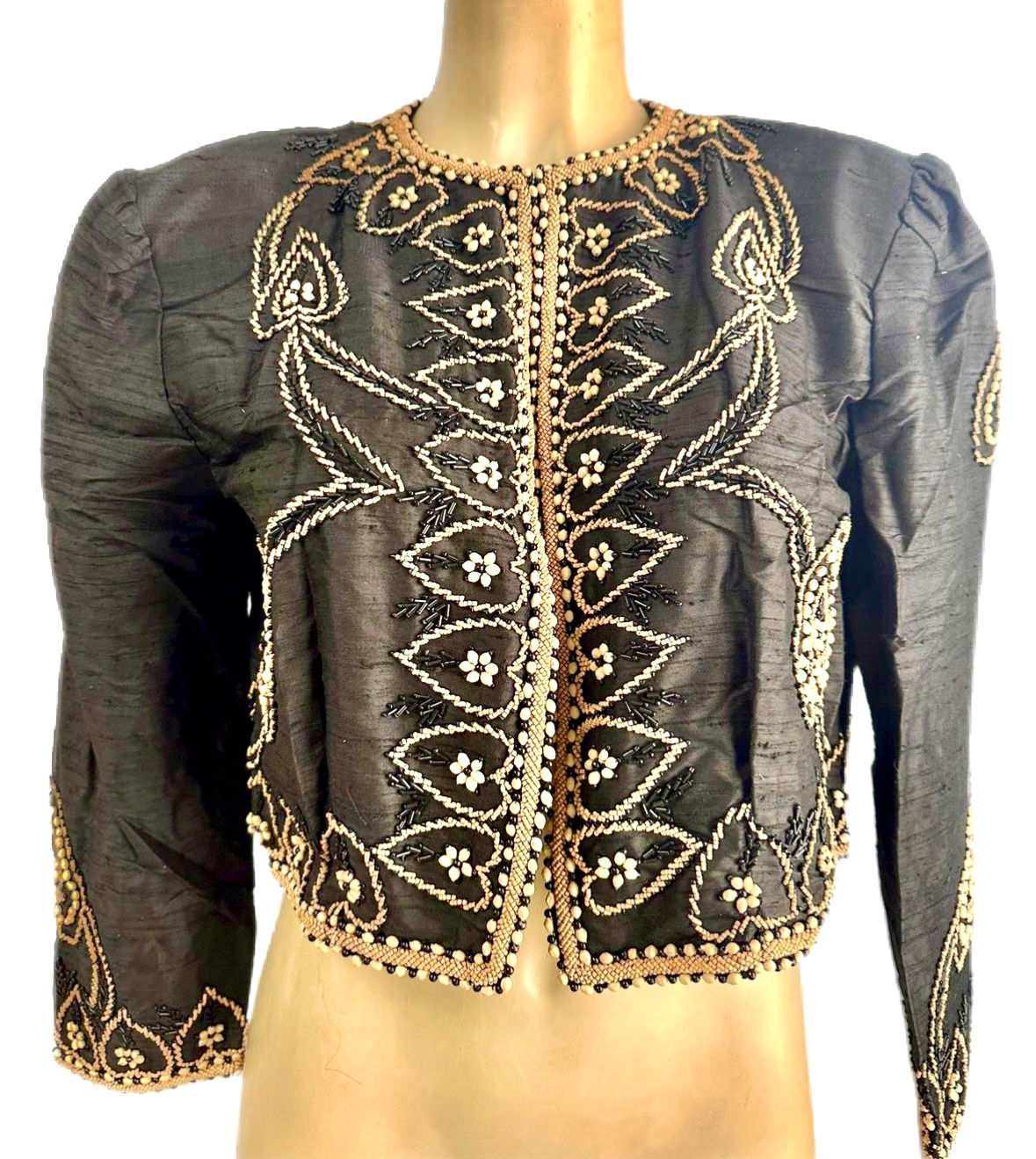 Beaded Bolero Jacket Black Size 8 only