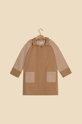 0020 2 in1 Contrast Kids Trench Coat | YQUAL