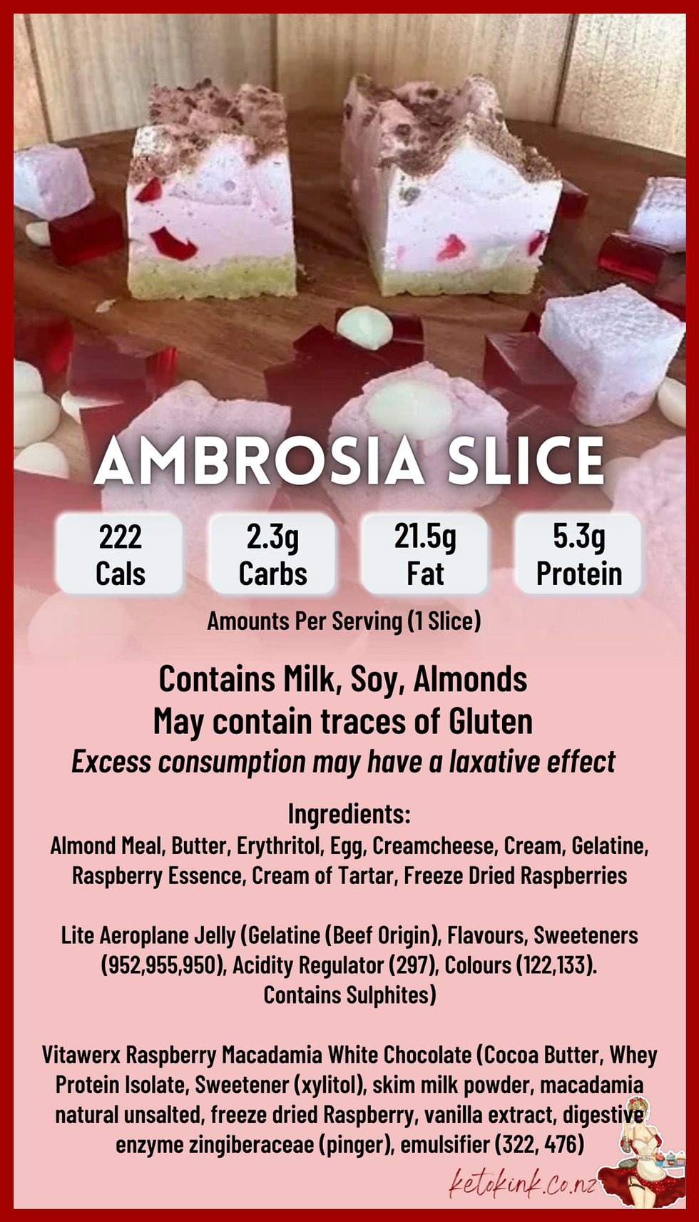 Thumbnail: Ambrosia Slice - 5 Piece Pack - 2.3g Carbs
