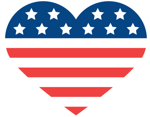 American Flag Heart