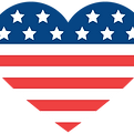 Heart with U.S. Flag