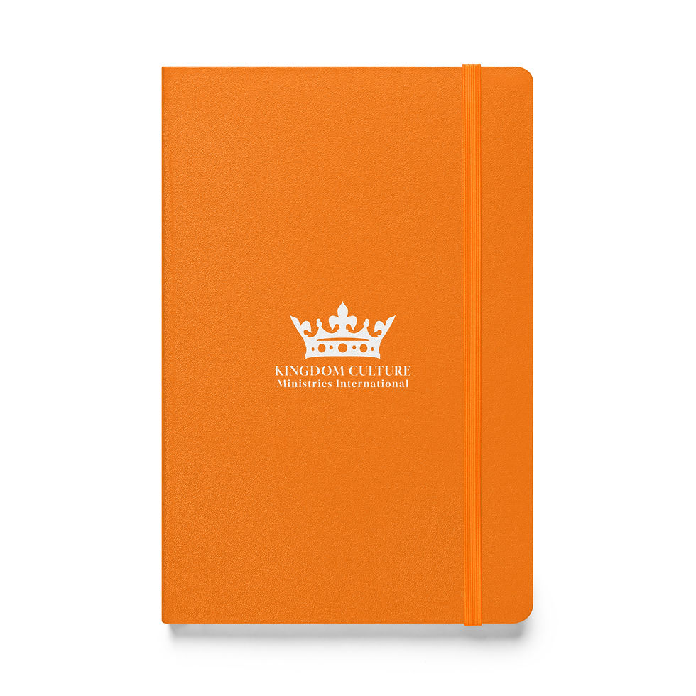 Thumbnail: Hardcover-bound notebook with a white KCMI crown logo.