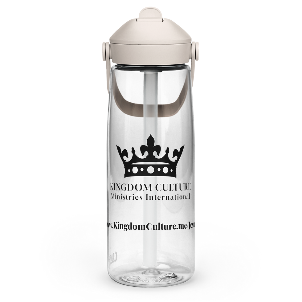 Thumbnail: 25-oz Flip-Straw Water Bottle with Black KCMI Logo