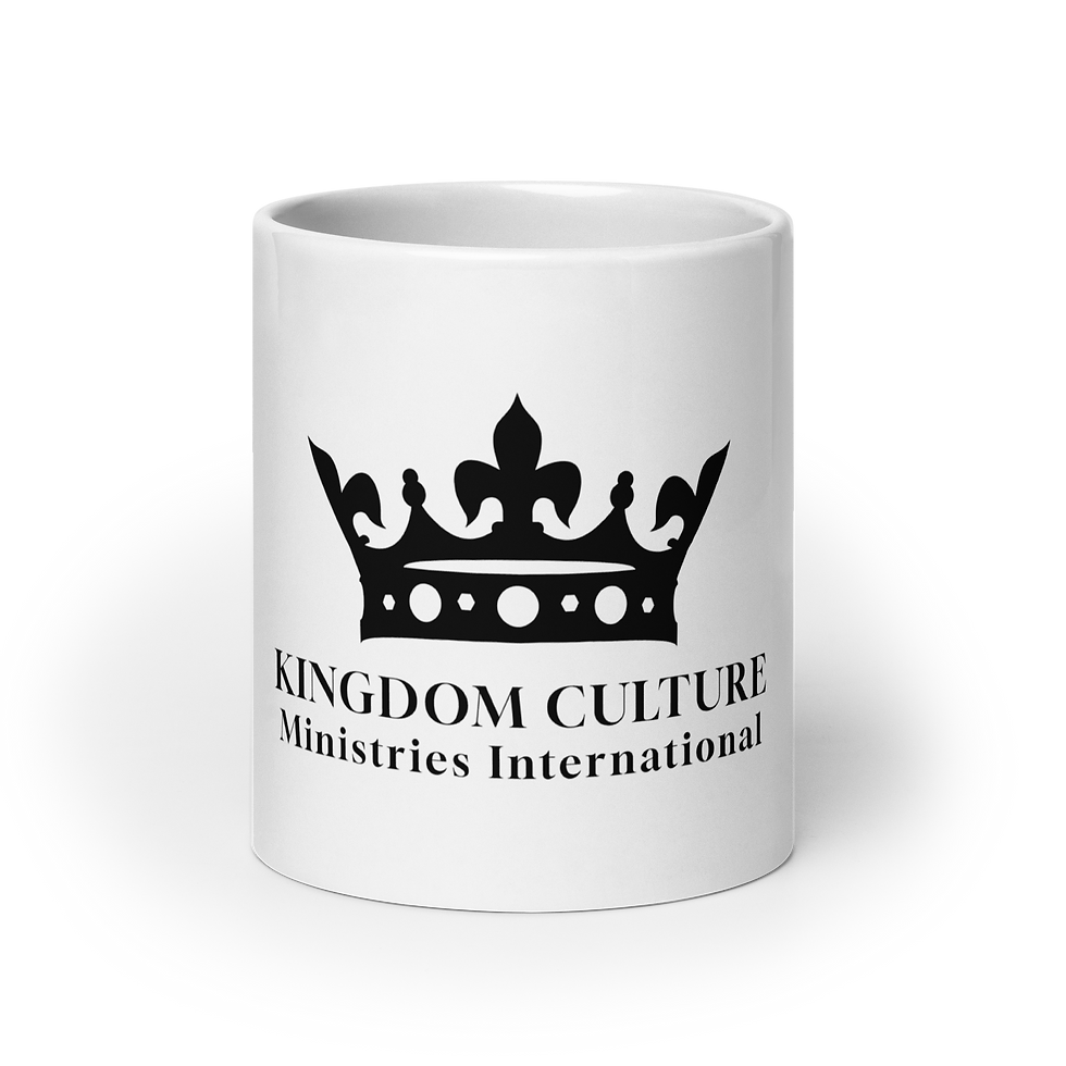Thumbnail: White Glossy Mug with Black KCMI Logo