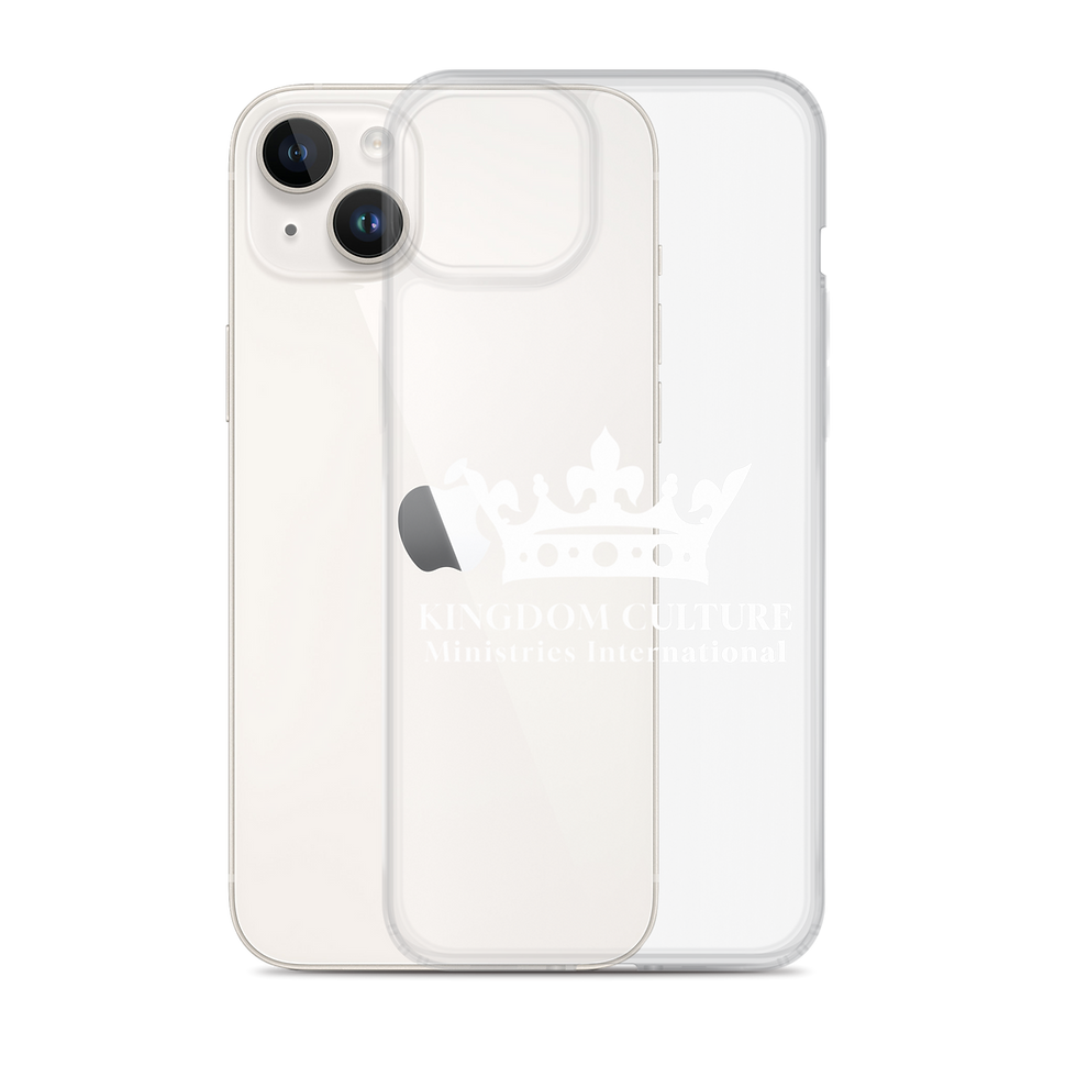 Thumbnail: Clear iPhone case with a white KCMI crown logo.