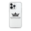 Thumbnail: Clear iPhone case with a black KCMI crown logo.