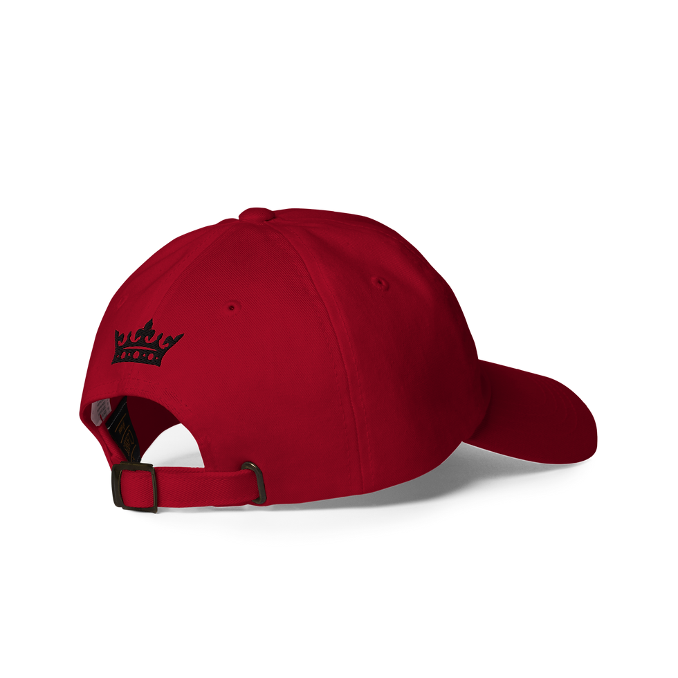 Thumbnail: Classic dad hat with the black KCMI crown logo.