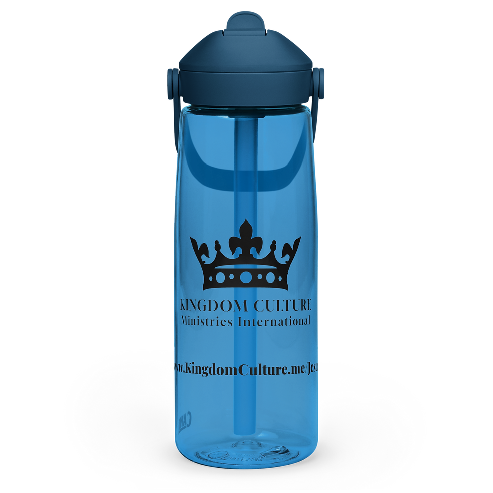 Thumbnail: 25-oz Flip-Straw Water Bottle with Black KCMI Logo